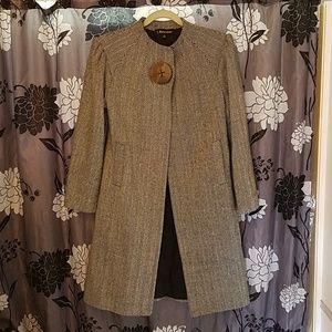 FINAL PRICE - J. Peterman Black & White Wool Blend Coat